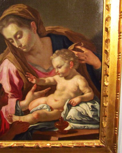 La Vierge à l'Enfant avec le petit saint Jean-Baptiste - Francesco de Mura - Tableaux et dessins Style 